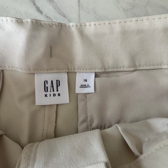 New Gap kids boys performance grey chino pants 18 regular fit casual adj waist - Picture 10 of 11